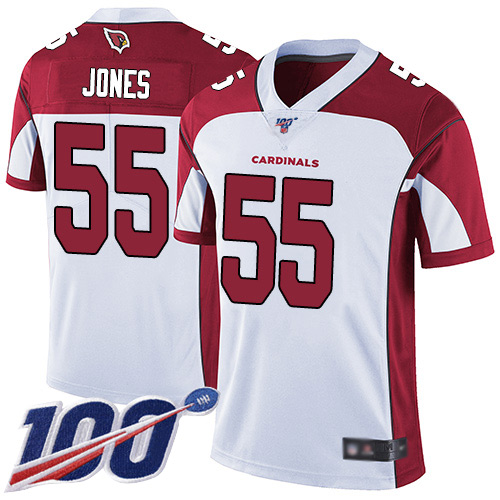 Arizona Cardinals Limited White Men Chandler Jones Road Jersey NFL Football 55 100th Season Vapor Untouchable